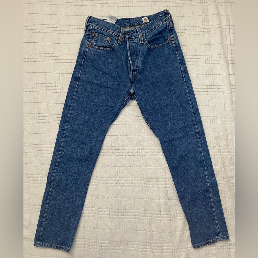 Levi’s 501 white oak cone denim jeans